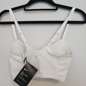 White Nike Indy Luxe Bra